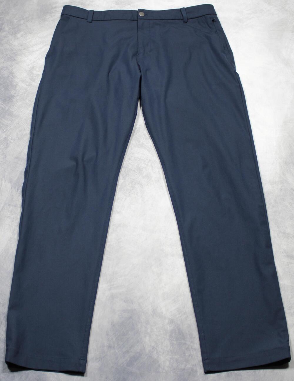 Lululemon ABC Commision Pants Mens 36x32 Blue Microfiber Stretch Chino